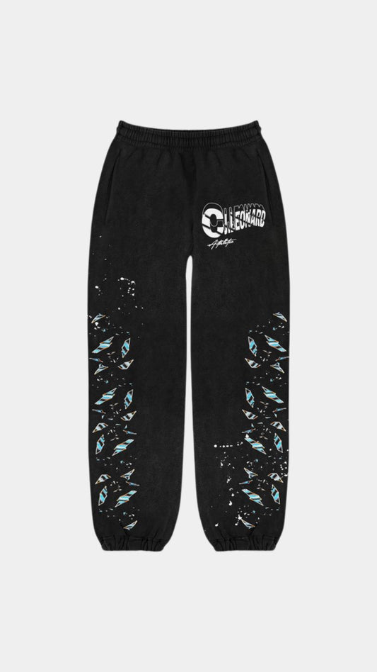 Black Shattered Sweat Pants