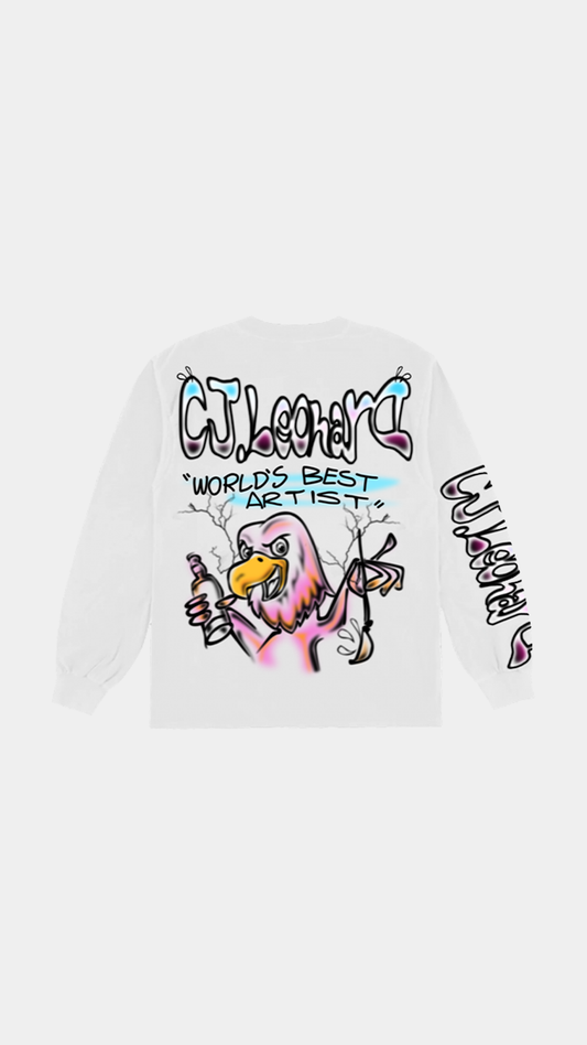 White Artist Long Sleeve Tee