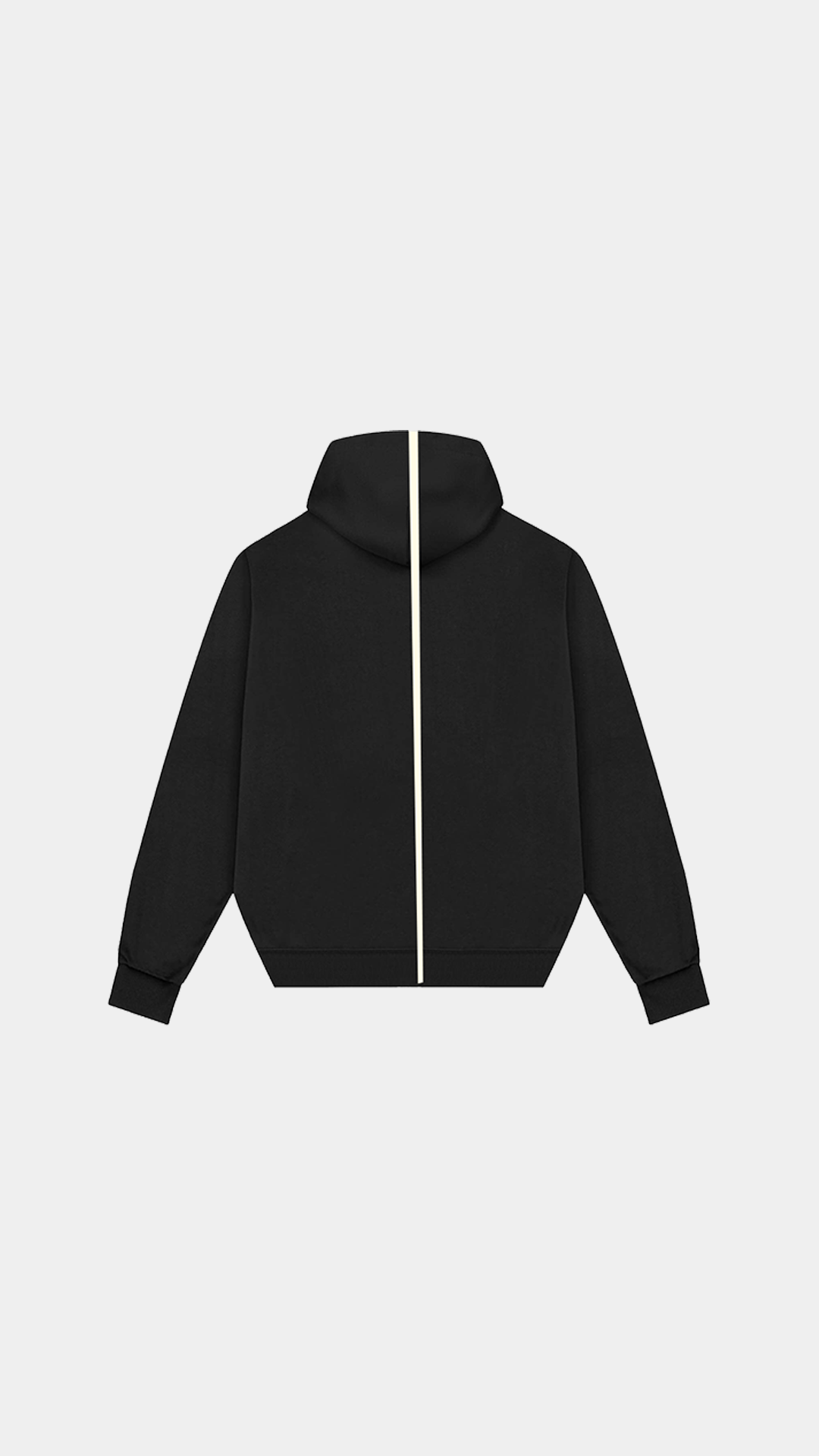 Black Hugger Lined Hoodie