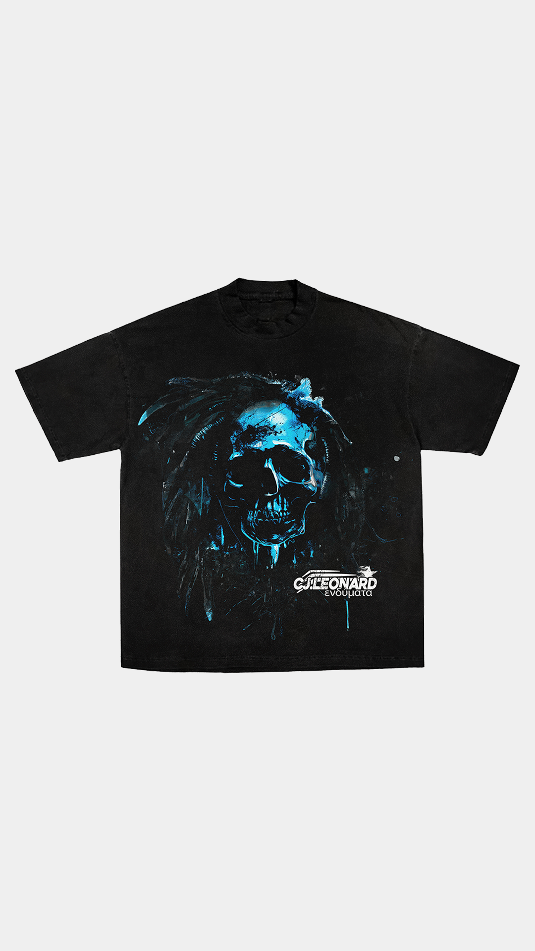 Black Blue Skull Tee